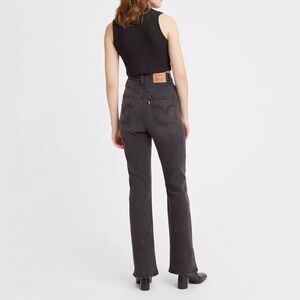 Levi's ribcage tall bootcut raw hem Women's Black‎ Jeans 27x33